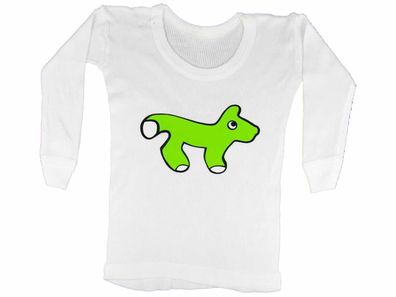 Baby Langarmshirt Feinripp KALLE FUX Longsleeve Shirt Tshirt Fuchs grün 86