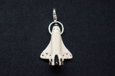 Raumschiff Charm Zipper Pull Anhänger Miniblings Weltall All Keramik 32mm