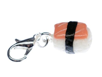 Sushi Charm Anhänger Nigiri Miniblings Fisch Essen Japan Japanische Hellbraun