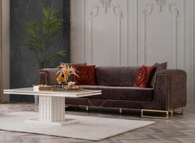 Sofa Dreisitzer + Couchtisch Set Wohnzimmer Möbel Einrichtung 2tlg Neu