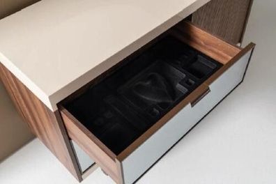 Schlafzimmer Nachttisch Konsolen Beistelltische Style Modern Beige Holz