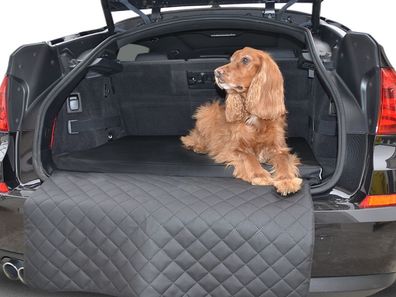 Autoschondecke - Kofferraum Schutzdecke - Auto - Hundematte in Schwarz Kunstleder