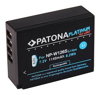 Patona - Ersatzakku kompatibel zu Fuji NP-W126S / FinePix HS30 EXR - 7,2 Volt ...