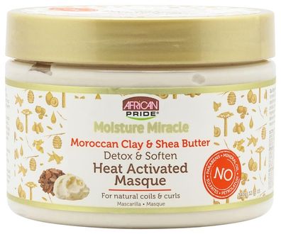 African Pride Moroccan Clay & Shea Butter Heat Activated Masque 340g