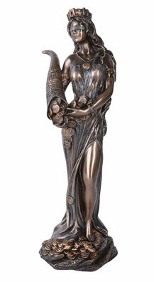 Fortuna Figur griechische Glücksgöttin Frauenfigur Antikstil Skulptur