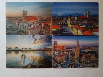 3 D Ansichtskarte München, Postkarte Wackelkarte Hologrammkarte Bayern