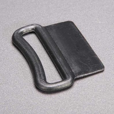 Kunststoff Oval-Ring 50mm schwarz - vernähbar mit Annählasche