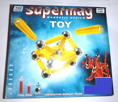 Supermag Toy 102 Teile, Neu