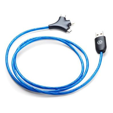 Original VW Ladekabel USB-A beleuchtet Handy USB-C Lightning Kabel 5H0087703F