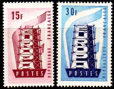 Frankreich FRANCE [1956] MiNr 1104-05 ( * / mh ) CEPT