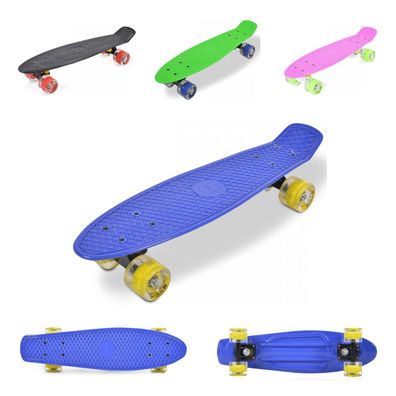 Byox Kinder Skateboard Spice LED 22 Zoll, Aluminium Achse, 80A 45mm, ABEC-7