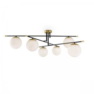 Maytoni Deckenleuchte Nostalgia 6-flammig gold weiß