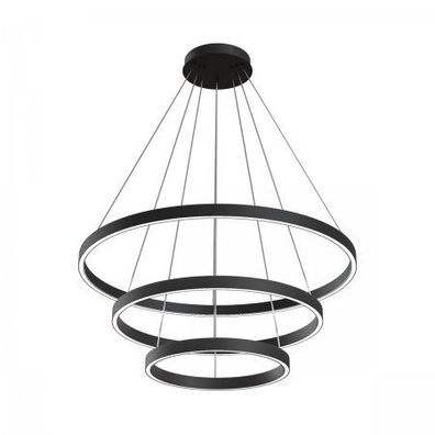 Maytoni Pendelleuchte Rim schwarz 3 Ringe