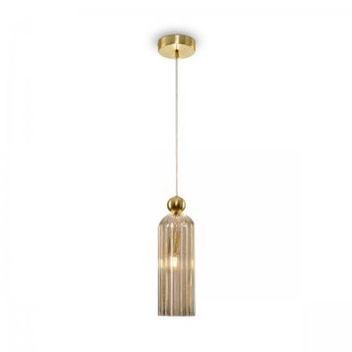 Maytoni Pendelleuchte Antic goldfarben cognac E14