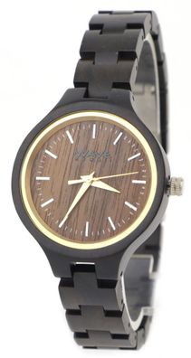 WAVE HAWAII Holz - Armbanduhr / Watch Women, ebony