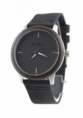 WAVE HAWAII Holz - Armbanduhr / Watch Women, ebony + steel