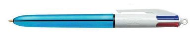 BIC Druckkugelschreiber 4Colours Shine Strichstärke: 0,32 mm blau / weiß