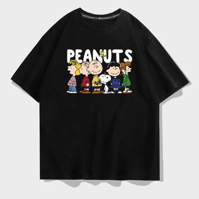 Cartoon Peanuts Damen Herren T-shirt Snoopy Periphery Tee Roundhals Freizeit Top
