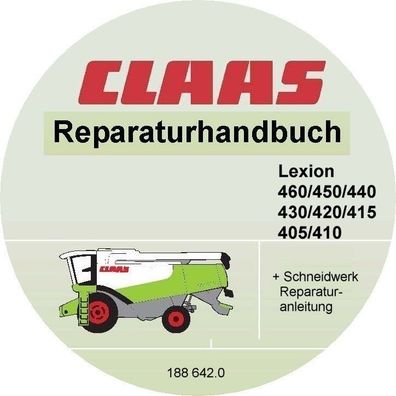 Claas Mähdrescher Tucano 460 - 405 Mähdrescher Reparatur Handbuch Werkstatthandbuch