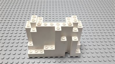 LEGO 1 Burg Felsen Berg Klippe Fels 4x10x6 Weiß 6082 Set 7417