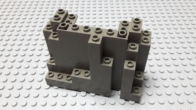 LEGO 1 Burg Felsen Berg Klippe Fels 4x10x6 Altdunkelgrau Nummer 6082