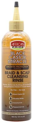 African Pride Black Castor Miracle Braid & Scalp Cleansing Rinse 355ml