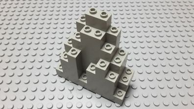 LEGO 1 Burg Felsen Berg Klippe Fels 3x8x7 Althellgrau Nummer 6083