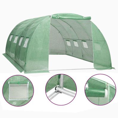 vidaXL Gewächshaus 16 m² 4x4x2 m