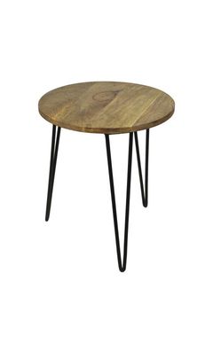 Beistelltisch 40 x 45 x 40 cm aus Mangoholz und Eisen