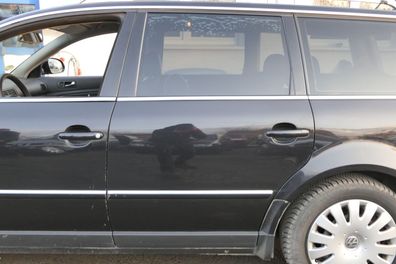 VW Passat 3B 3BG Kombi Variant Tür hinten links schwarz LC9Z blackma mit Scheibe