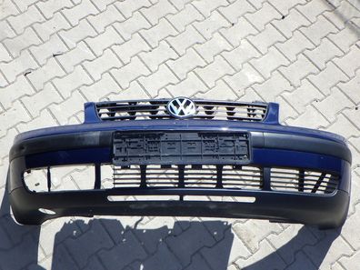 VW Passat 3B Stoßstange vorne Frontstoßstange Stoßfänger vorne blau LA5E Grill
