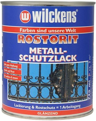 22,93 €/ l) Wilckens Rostorit Metall-Schutzlack, 750 ml Rostschutz Rostumwandler
