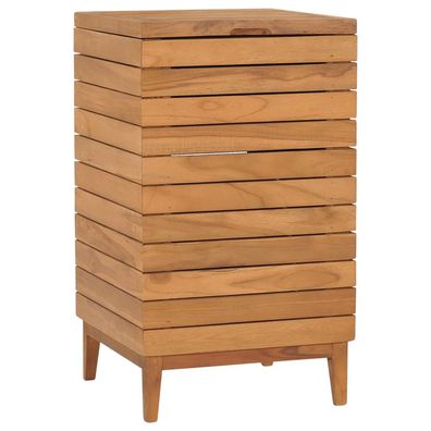 vidaXL Wäschekorb 40×40×70 cm Teak Massivholz