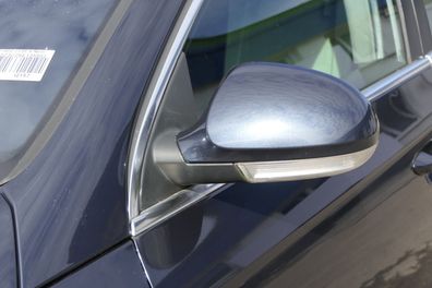 VW Passat 3C elektrischer Spiegel Außenspiegel links Glas Blinke blau grau LC5F