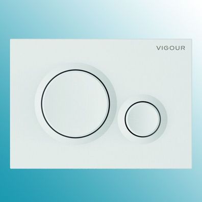 VIGOUR Betätigungsplatte DON weiss Drückerplatte weiß für 2-Mengen-Spültechnik