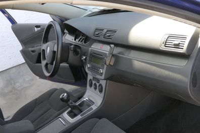 VW Passat 3C Mittelkonsole Verkleidung um Radio Abdeckung Dekor titan silber 45T
