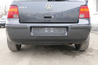 VW Golf 4 Limousine Stoßstange hinten Heckstoßstange Stoßfänger blau grau LC7V