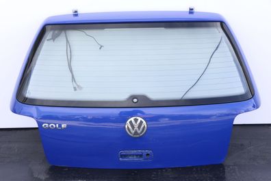 VW Golf 4 Limousine Heckklappe Kofferraumklappe Klappe hinten blau LW5Z - Delle