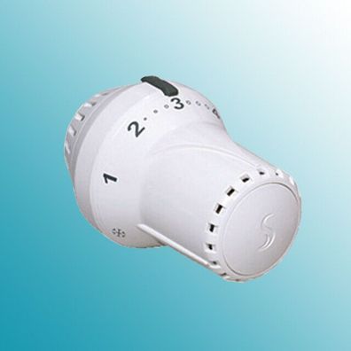 Cosmo Thermostatkopf weiß mit Nullstellung mit Klemmanschluss für Danfoss