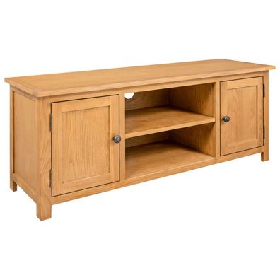 vidaXL TV-Schrank 110x35x44 cm Massivholz Eiche