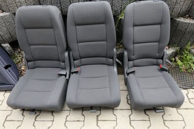 VW Touran Sitz Sitze hinten links 1. Reihe Rücksitz anthrazit alle 3 Stück.