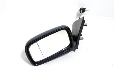 VW Polo 6N manueller manuell Spiegel Außenspiegel links dunkel blau & Glas