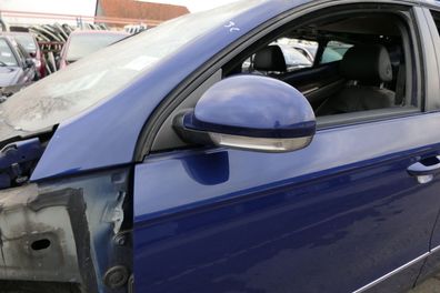 VW Passat 3C elektrischer Spiegel Außenspiegel links blau LC5E anklappbar Umfel