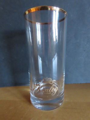Glas Longtrinkglas Trinkglas Kinley Goldrand Golddruch 0,2l