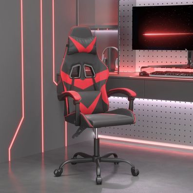 vidaXL Gaming-Stuhl Schwarz und Rot Kunstleder