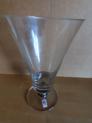 Vase mit Godstreifen schwarz u. Silbern am Fuß Nagel Ideen in Glas