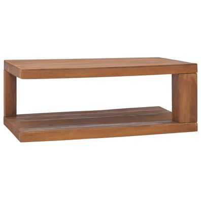 vidaXL Couchtisch 90x50x35 cm Teak Massivholz