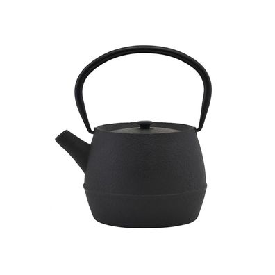 Teekanne aus Gusseisen schwarz - Teapot mit Edelstahl Teesieb 1.0 L