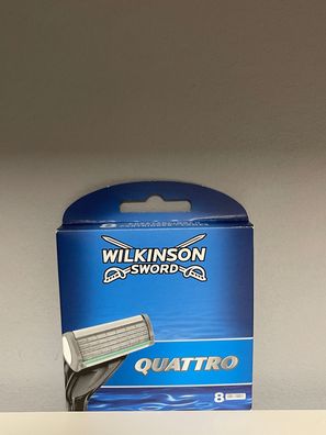 8 x Wilkinson Sword Quattro Plus Rasierklingen nicht in OVP Neu