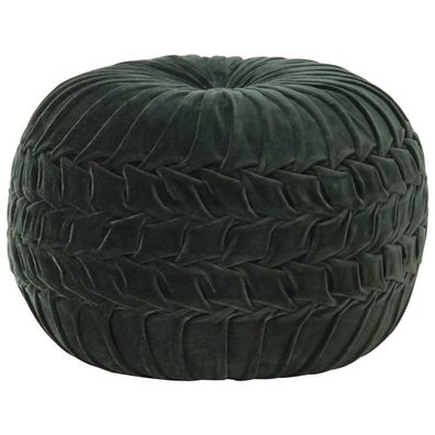 vidaXL Pouf Baumwollsamt Kittel-Design 40×30 cm Grün